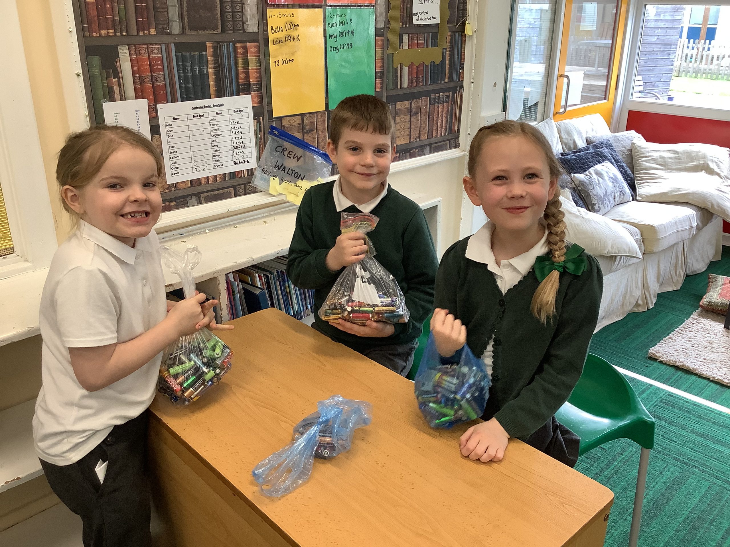 Year 2 School Councillors The Big Battery Hunt Green Top School