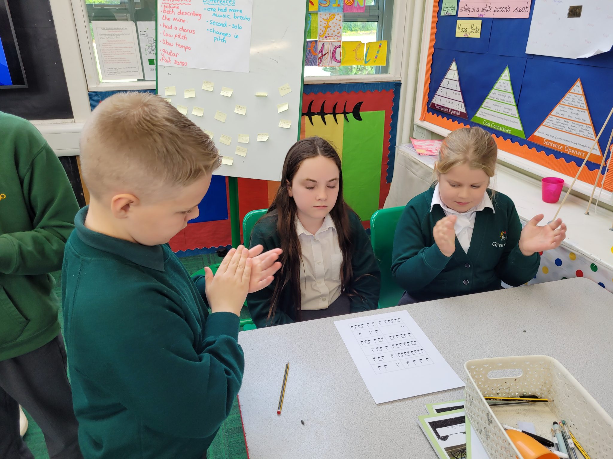 Class 14 Clapping Rhythms Green Top School