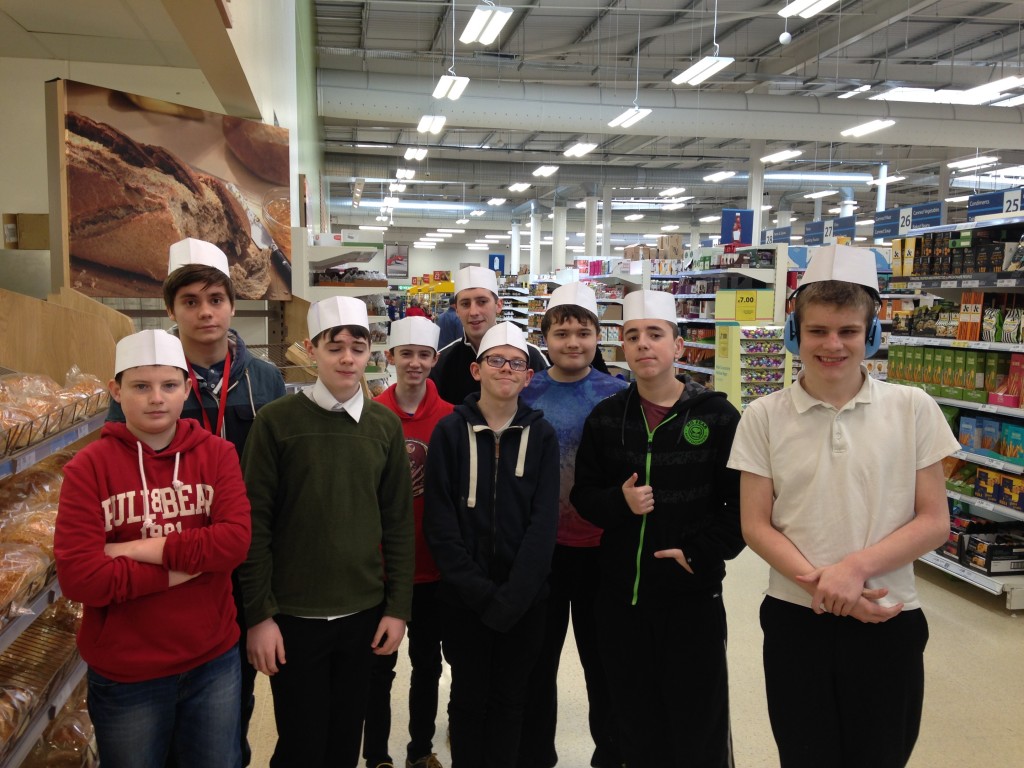 Students go behind the scenes at Tesco 