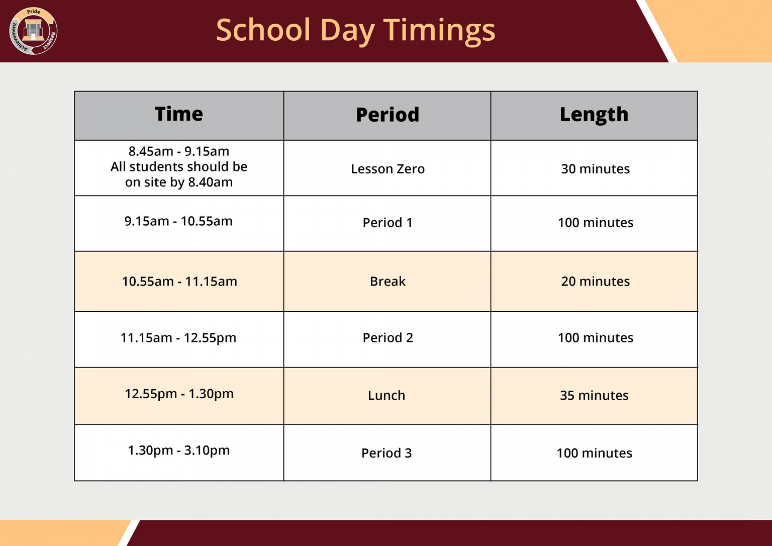 School Day and Term Dates Burnside College