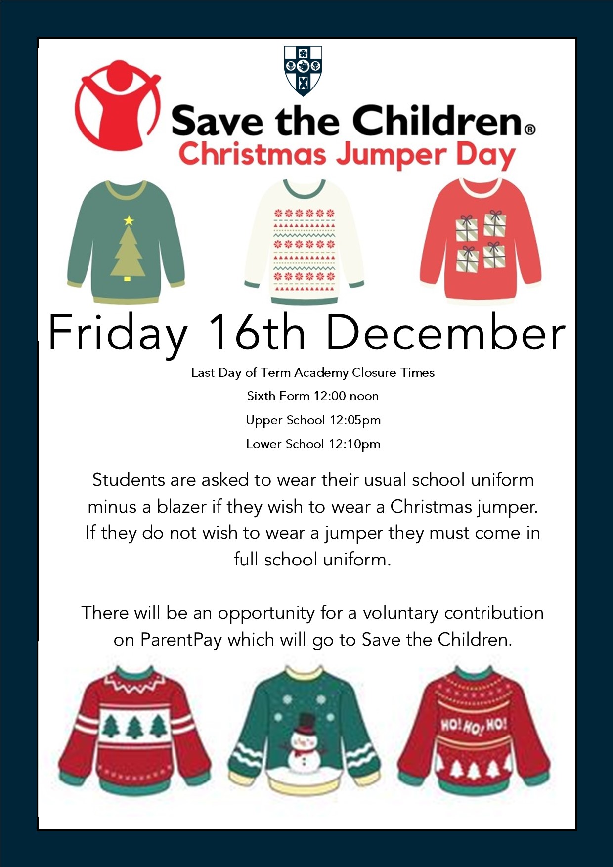 Save The Children Christmas Jumper Day St Edmund's Catholic Academy