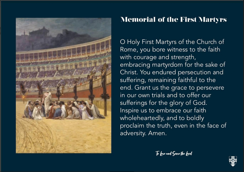 Memorial of the First Martyrs | St Edmund's Catholic Academy