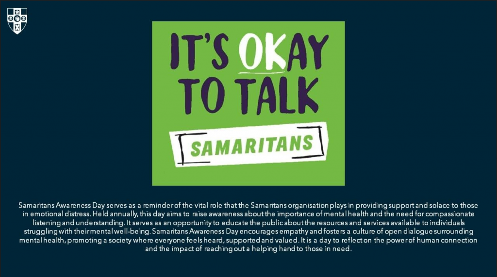 Samaritans Awareness Day St Edmund's Catholic Academy