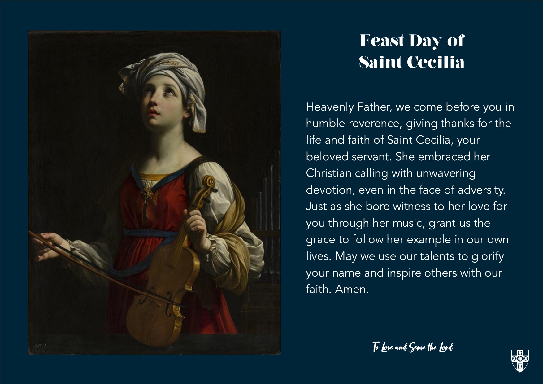 Feast Day of Saint Cecilia St Edmund's Catholic Academy