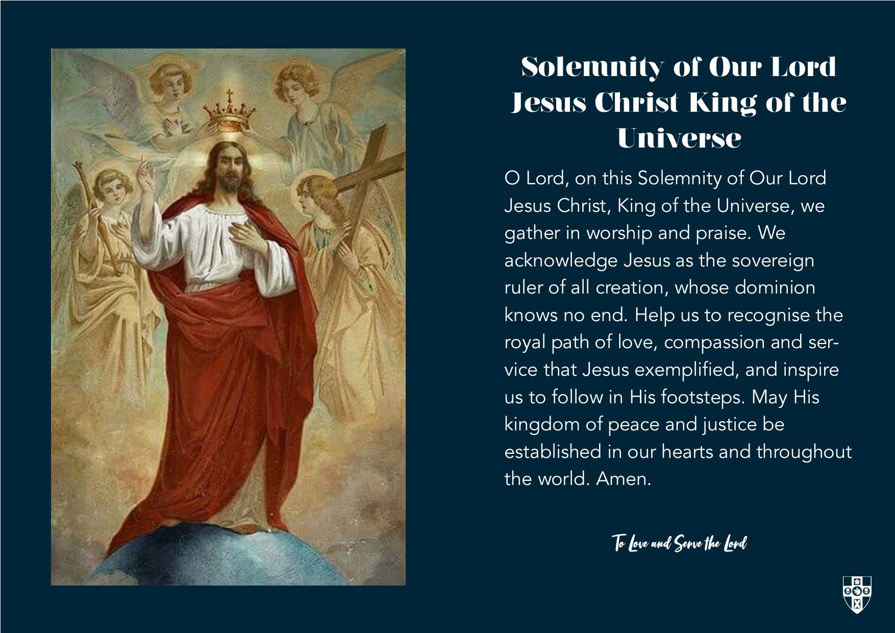 Solemnity of Our Lord Jesus Christ, King of the Universe | St Edmund's ...