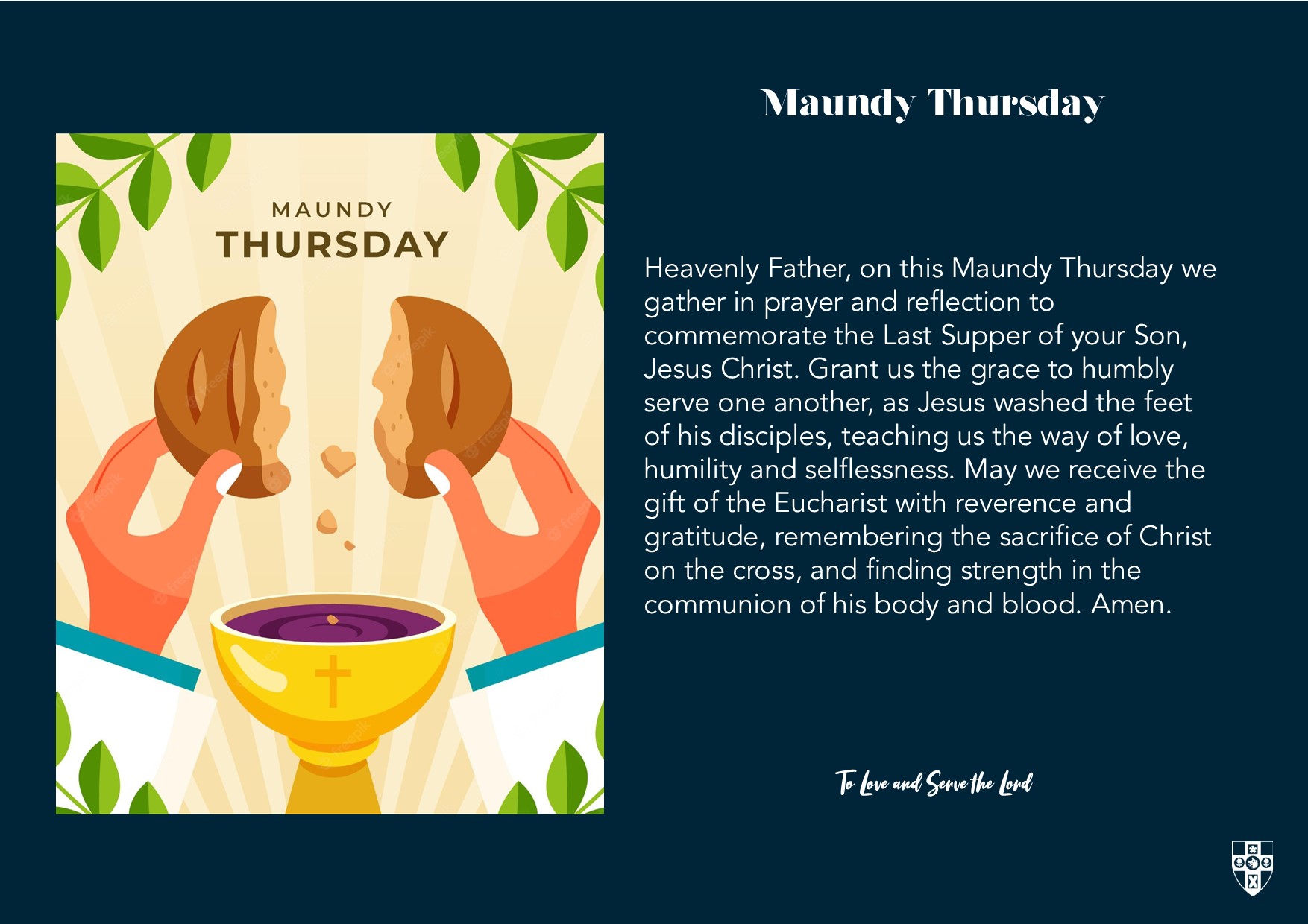 Maundy Thursday: A Reflection on Love, Sacrifice and Service | St ...