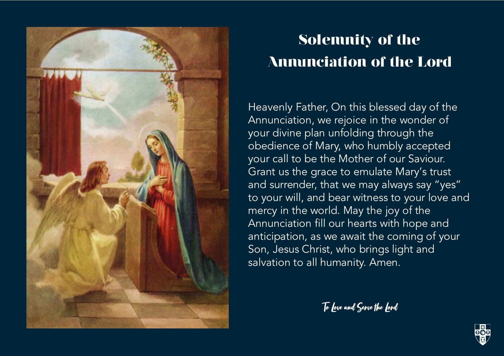 The Annunciation Embracing Divine Intervention with Mary St Edmund's