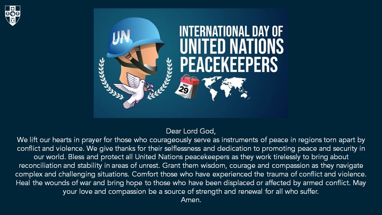 Honouring International Day of United Nations Peacekeepers | St Edmund ...