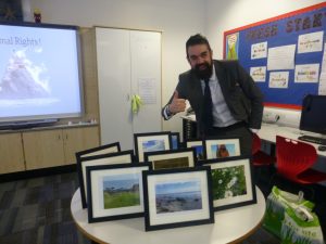 Tim from Vision judging the winners