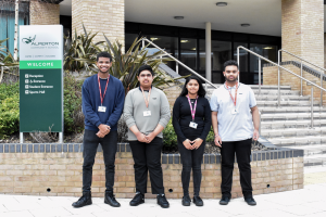 Image of Year 13 students who won the award