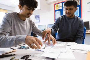Image of Alperton students engaged in workshop activity