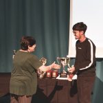 Student receiving Sports Awards