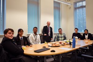 Alperton students and local employers during Business Breakfast