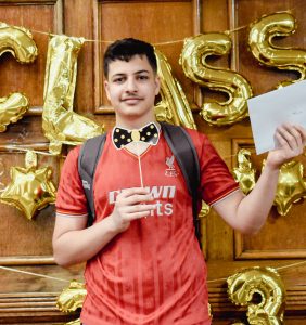 ACS student with his results