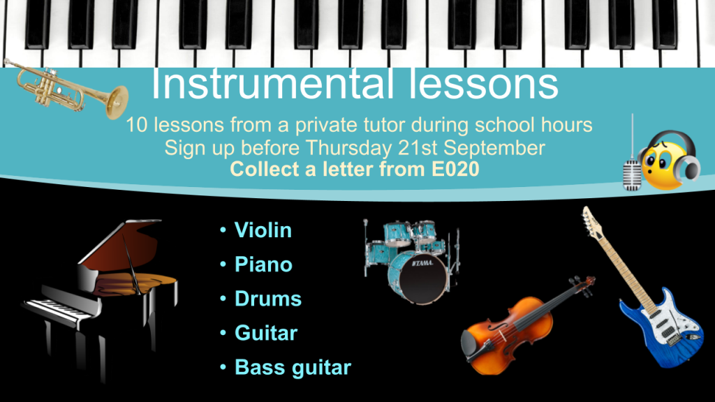 Instrumental Lessons Advert