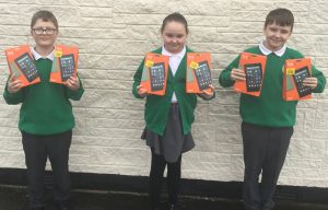Children at St Alphonsus with the new tablets donated by North Ormesby Big Local