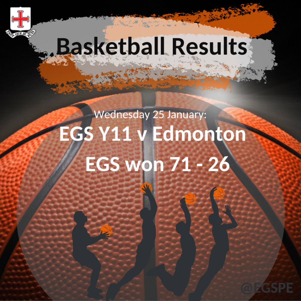 Another win for EGS Basketball Y11 team! ENFIELD GRAMMAR SCHOOL