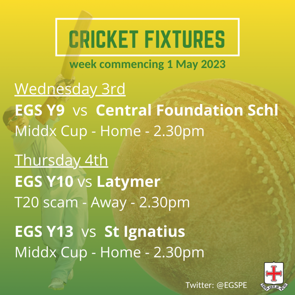 Cricket Fixtures ENFIELD GRAMMAR SCHOOL