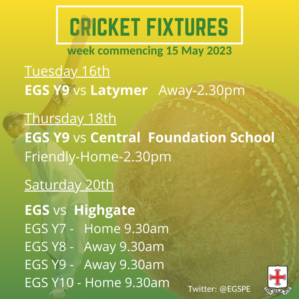 Cricket Fixtures & Results ENFIELD GRAMMAR SCHOOL