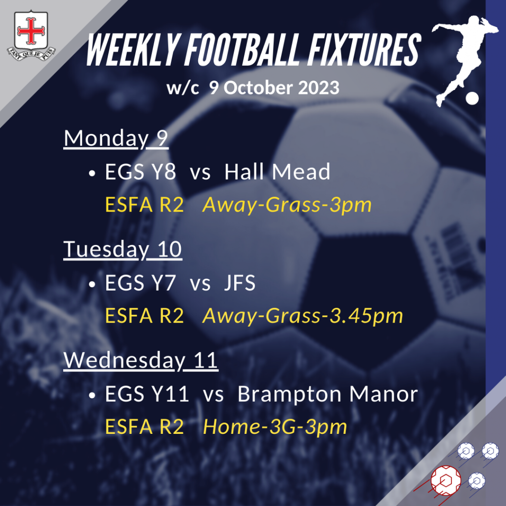 Fixtures This Week & Results from Last Week ENFIELD GRAMMAR SCHOOL