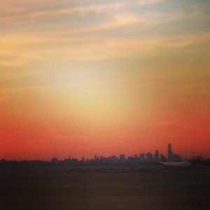 NYC skyline arrival