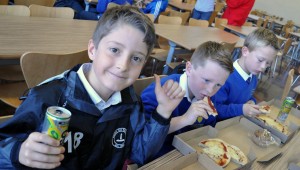 In the cafe