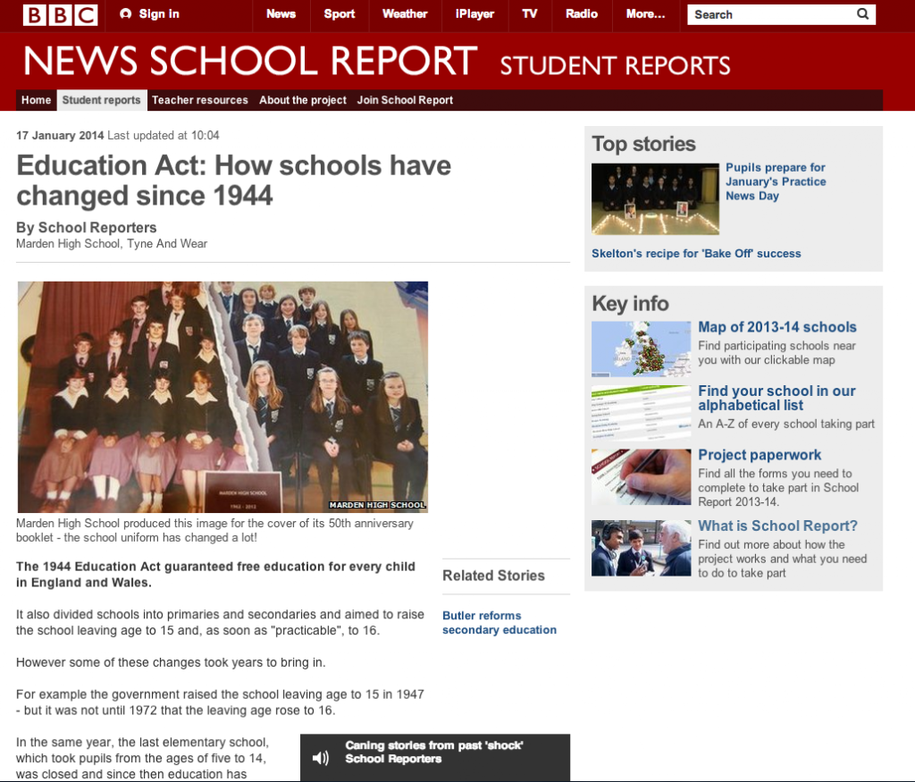 BBC Report 1944 Education Act