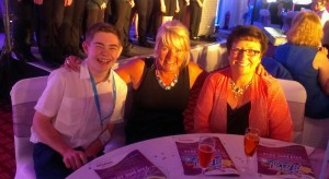 Jake with his mum and Mrs Potter at the awards ceremony