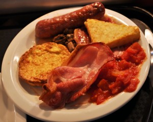 Team Findlow went for a traditional theme with a Full English breakfast on Tuesday.