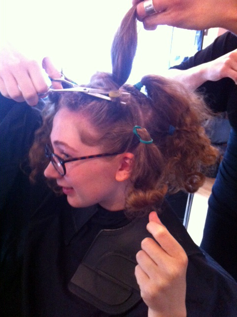 Hannah getting the chop