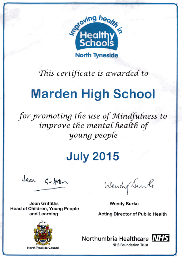 Mindfulness certificate