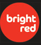 Bright red logo