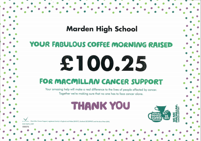 Macmillan big coffee morning