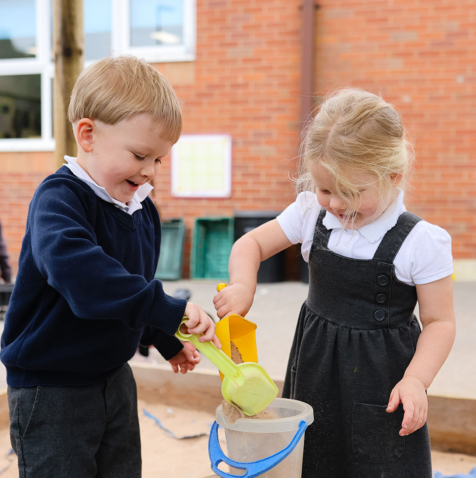 welcome image of staff at school