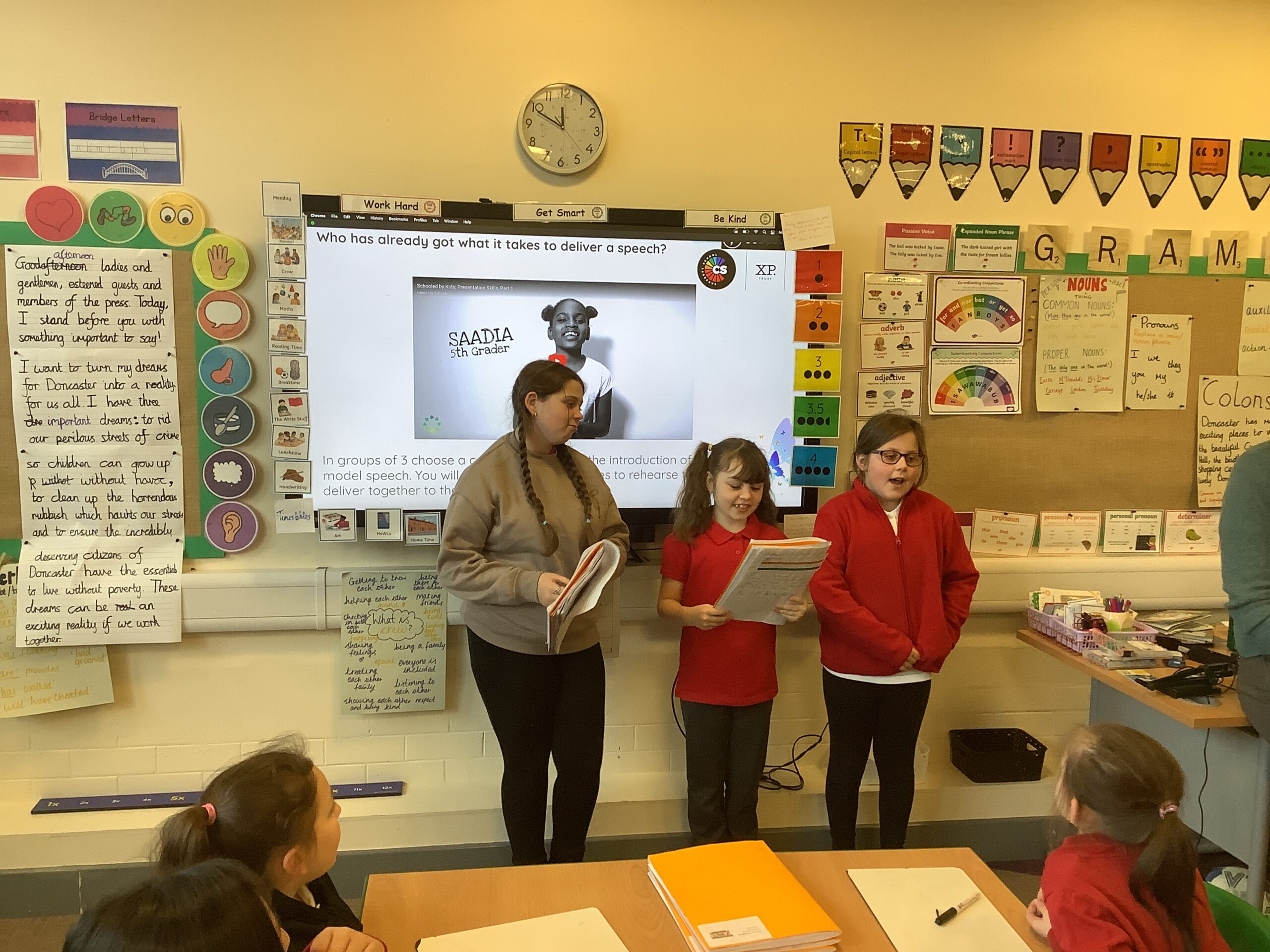Practicing speaking on the spot! | Carcroft School