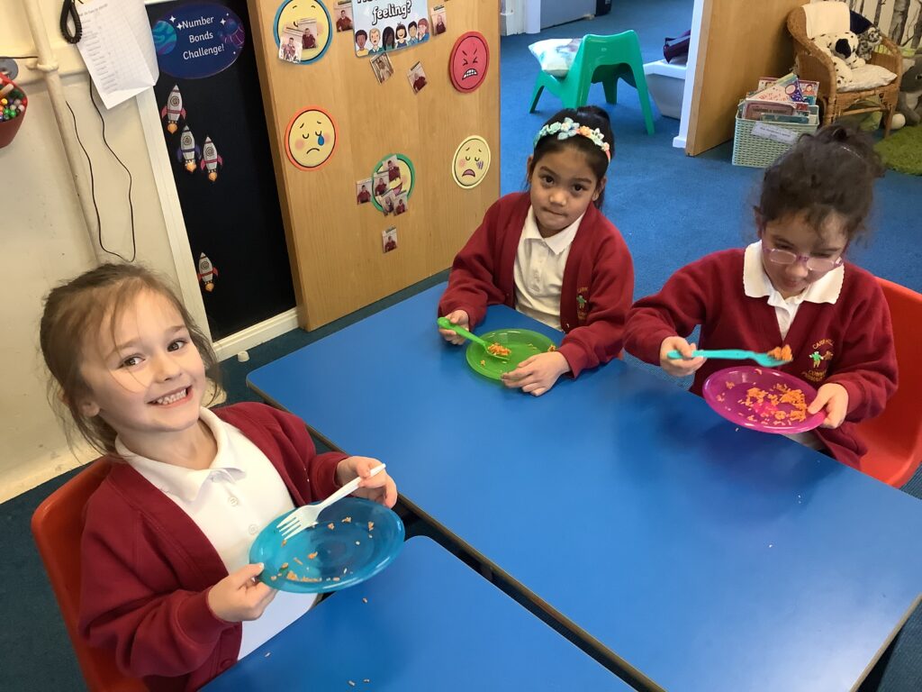 Photograph of children eating