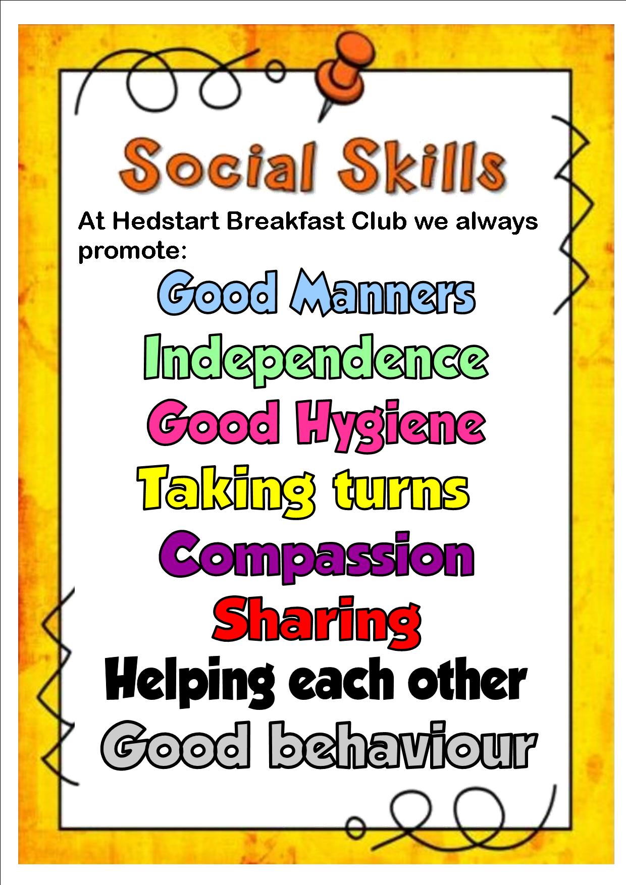 Social Skills Poster
