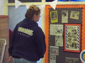 Looking at old newspaper clippings