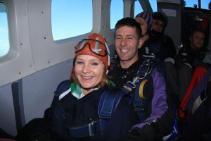 We flew to 13,000 ft in the aeroplane.