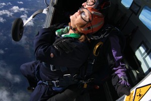 We sat on the edge ready to free fall at 140 miles per hour.
