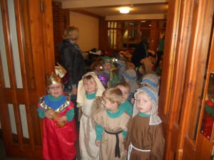 We are ready for our grand entrance.