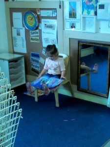 Enjoying a book