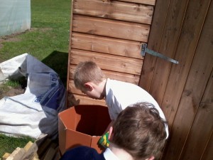 Stefan and Louis getting their planter ready