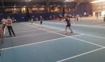 Ciara preparing for a forehand
