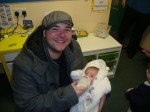 Kieran with baby Alfie