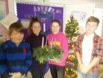 Our Year 6 helpers. who showed amazing artistic flair and patience when helping Year 1 to make their Advent Wreath.