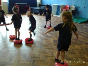 Practising balancing skills