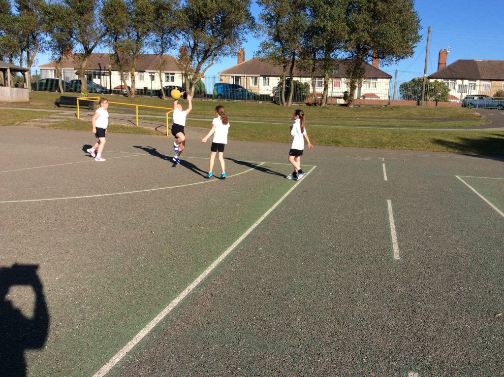 Netball Practise Marsden Primary School