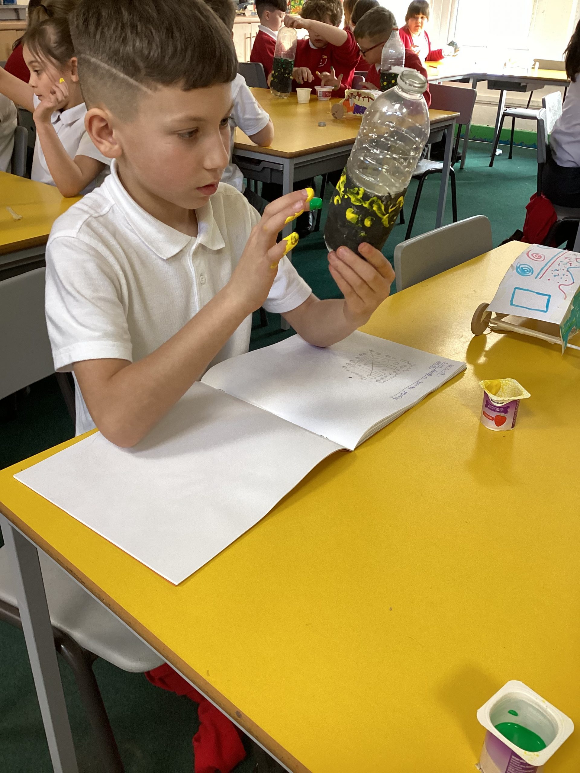 Year 4 making maracas from recycled materials Marsden Primary School