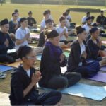 MPA students meditating